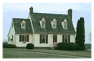 Colonial Revival Cape Cod house