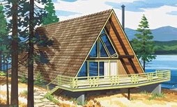 H-6-LA - 1063 sq. ft. A-frame house plan