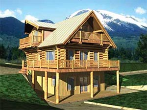 HWEPL58877 log cabin plans