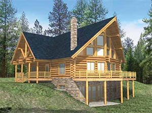 HWEPL58883 log cabin plans