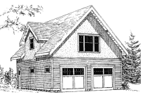 AK-1-O Two car garage with loft