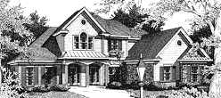 Plan BOD-36-15A: 3,644 square feet of living space, 4 bedrooms, 3 bathrooms...
