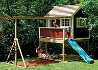 Plans to build a backyard playhouse and swingset