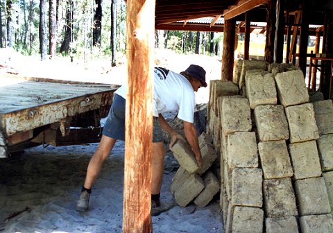 At last....mud bricks!