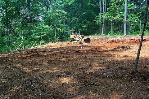 Stripping topsoil & digging the foundation