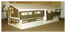 1/4 inch = 1 foot scale house model built with poster board