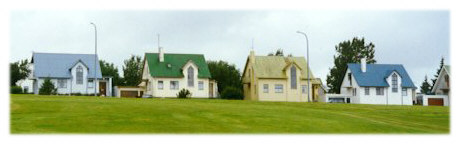 A row of houses outside Reykjavik, Iceland