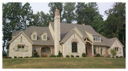 Brick and stone custom home