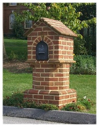 A custom brick mailbox