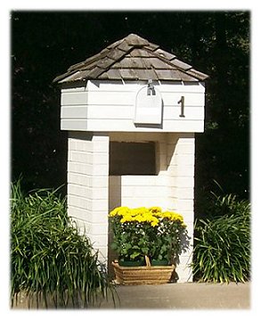 A custom brick mailbox