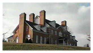 Custom brick veneer house with brick chimneys