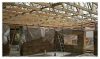 Bedroom area of a straw bale house