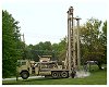 Well drilling rig - side view
