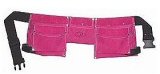 Pink 11-Pocket Leather Tool Belt